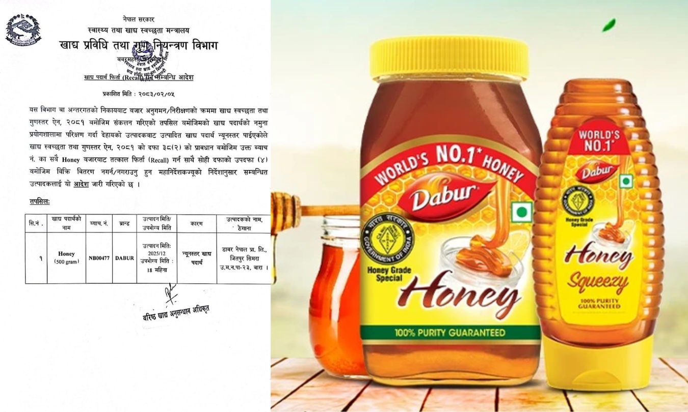 न्यूनस्तर पाइयो डाबरको मह